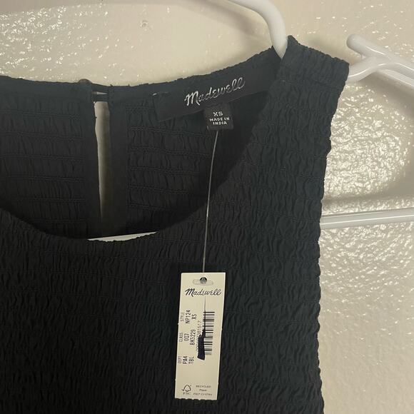 Madewell The Melody Smocked Cotton Trendy Tank Midi Dress US Women's XS New - Picture 6 of 7